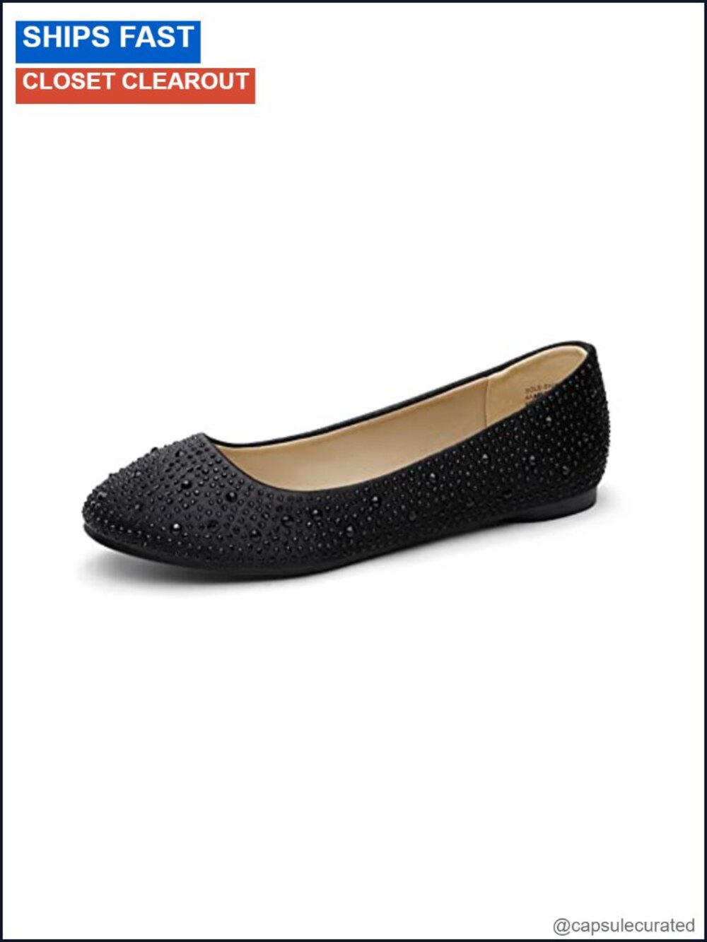 Rhinestone Round Toe Slip-On Ballet Flats Comfortable Dress Shoes Wedding Prom